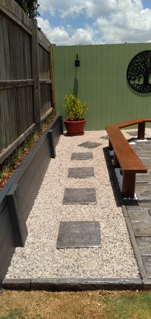 Woodgrain Pavers 400x400x40mm (Charcoal)